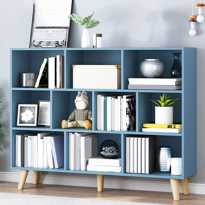 Closed Back Engineered Wood Shelf Bookcase Contemporary Bookshelf for Study Room 47.2"L x 9.4"W x 42.1"H Blue Cabinet Not Included Clearhalo 'Bookcases' 'furn' 'furn_bookcases' 'Furniture' 'Office Furniture' 6275915