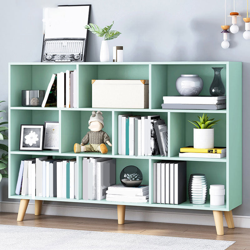 Closed Back Engineered Wood Shelf Bookcase Contemporary Bookshelf for Study Room 55.1"L x 9.4"W x 42.1"H Green Cabinet Not Included Clearhalo 'Bookcases' 'furn' 'furn_bookcases' 'Furniture' 'Office Furniture' 6275916