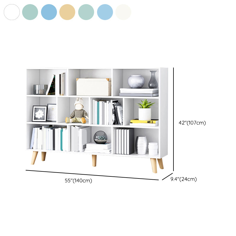 Closed Back Engineered Wood Shelf Bookcase Contemporary Bookshelf for Study Room Clearhalo 'Bookcases' 'furn' 'furn_bookcases' 'Furniture' 'Office Furniture' 6275926
