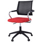Contemporary Wheels Swivel Chair Microfiber Conference Mid-Back Arm Chair Red 1 Piece Black Clearhalo 'furn' 'furn_office_chair' 'Furniture' 'Office Chairs' 'Office Furniture' 'office_chair' 6275937