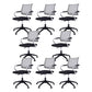 Contemporary Wheels Swivel Chair Microfiber Conference Mid-Back Arm Chair Black 8 Piece Set Gray Clearhalo 'furn' 'furn_office_chair' 'Furniture' 'Office Chairs' 'Office Furniture' 'office_chair' 6275943