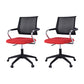 Contemporary Wheels Swivel Chair Microfiber Conference Mid-Back Arm Chair Red 2 Piece Set Black Clearhalo 'furn' 'furn_office_chair' 'Furniture' 'Office Chairs' 'Office Furniture' 'office_chair' 6275950