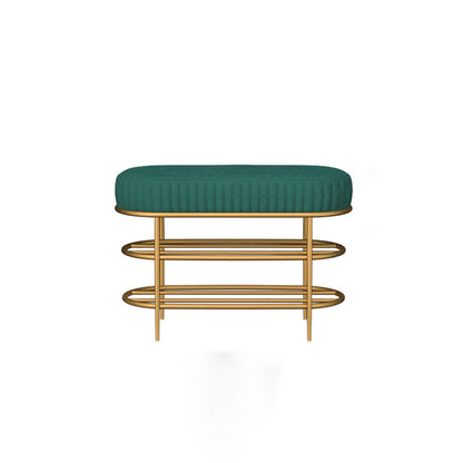 Modern Entryway Bench Cushioned Seating Bench with Shoe Storage 24"L x 14"W x 18"H Green Clearhalo 'Benches' 'Chairs & Seating' 'furn' 'furn_benches' 'Furniture' 'Living Room Furniture' 6275969