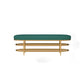 Modern Entryway Bench Cushioned Seating Bench with Shoe Storage 47"L x 14"W x 18"H Green Clearhalo 'Benches' 'Chairs & Seating' 'furn' 'furn_benches' 'Furniture' 'Living Room Furniture' 6275975
