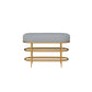 Modern Entryway Bench Cushioned Seating Bench with Shoe Storage 24"L x 14"W x 18"H Grey Clearhalo 'Benches' 'Chairs & Seating' 'furn' 'furn_benches' 'Furniture' 'Living Room Furniture' 6275976