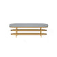 Modern Entryway Bench Cushioned Seating Bench with Shoe Storage 47"L x 14"W x 18"H Grey Clearhalo 'Benches' 'Chairs & Seating' 'furn' 'furn_benches' 'Furniture' 'Living Room Furniture' 6275981