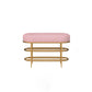 Modern Entryway Bench Cushioned Seating Bench with Shoe Storage 24"L x 14"W x 18"H Pink Clearhalo 'Benches' 'Chairs & Seating' 'furn' 'furn_benches' 'Furniture' 'Living Room Furniture' 6275982
