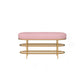 Modern Entryway Bench Cushioned Seating Bench with Shoe Storage 31"L x 14"W x 18"H Pink Clearhalo 'Benches' 'Chairs & Seating' 'furn' 'furn_benches' 'Furniture' 'Living Room Furniture' 6275983