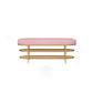 Modern Entryway Bench Cushioned Seating Bench with Shoe Storage 39.5"L x 14"W x 18"H Pink Clearhalo 'Benches' 'Chairs & Seating' 'furn' 'furn_benches' 'Furniture' 'Living Room Furniture' 6275984