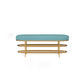Modern Entryway Bench Cushioned Seating Bench with Shoe Storage 39.5"L x 14"W x 18"H Blue Clearhalo 'Benches' 'Chairs & Seating' 'furn' 'furn_benches' 'Furniture' 'Living Room Furniture' 6275988