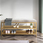 12.6 Inch Wide Entryway Bench Glam Metal Cushioned Seating Bench Gold Clearhalo 'Benches' 'Chairs & Seating' 'furn' 'furn_benches' 'Furniture' 'Living Room Furniture' 6276005