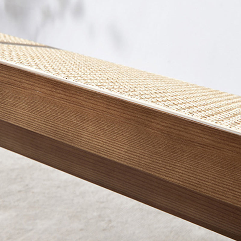 Tropical Solid Wood Bench Rattan X-Leg Dining Room Bench/low Stool Clearhalo 'Benches' 'Chairs & Seating' 'furn' 'furn_benches' 'Furniture' 'Living Room Furniture' 6276025