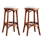 Industrial Style Bar-stool Round Seat Counter Bar Stool with Wooden Legs