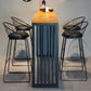 Contemporary Faux Leather Counter Stool Bar Height Bar Stool with Metal Legs