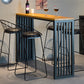 Contemporary Faux Leather Counter Stool Bar Height Bar Stool with Metal Legs