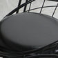 Contemporary Faux Leather Counter Stool Bar Height Bar Stool with Metal Legs