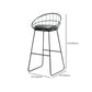 Contemporary Faux Leather Counter Stool Bar Height Bar Stool with Metal Legs