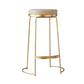 Tabouret de comptoir rond en similicuir moderne, sans dossier, avec repose-pieds