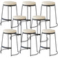 Tabouret de comptoir rond en similicuir moderne, sans dossier, avec repose-pieds
