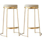 Tabouret de comptoir rond en similicuir moderne, sans dossier, avec repose-pieds