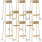 Tabouret de comptoir rond en similicuir moderne, sans dossier, avec repose-pieds