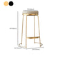 Tabouret de comptoir rond en similicuir moderne, sans dossier, avec repose-pieds