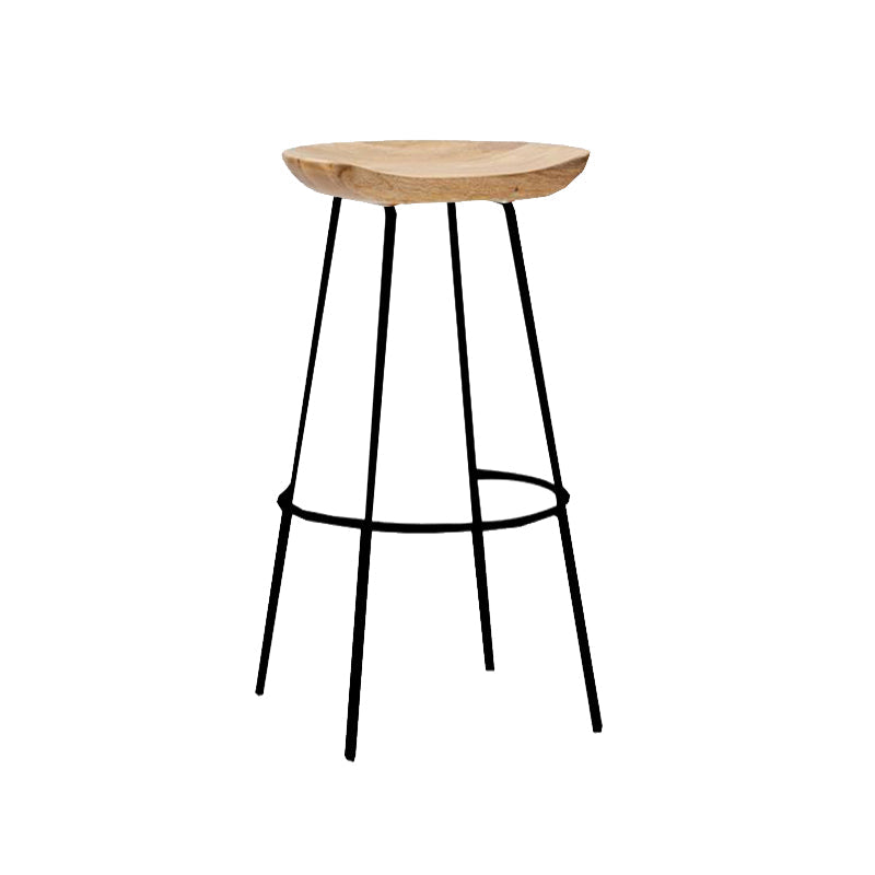 Tabouret de comptoir en bois massif contemporain tabouret de bar de salon