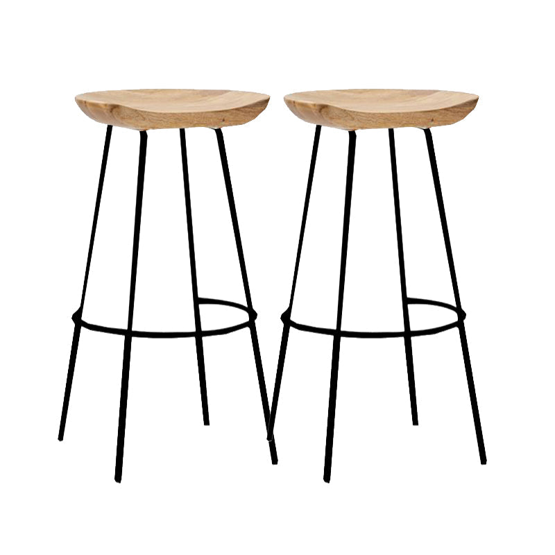 Tabouret de comptoir en bois massif contemporain tabouret de bar de salon