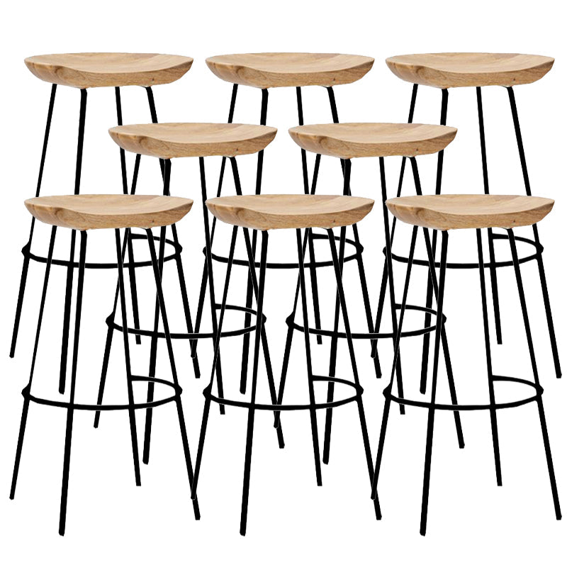 Tabouret de comptoir en bois massif contemporain tabouret de bar de salon