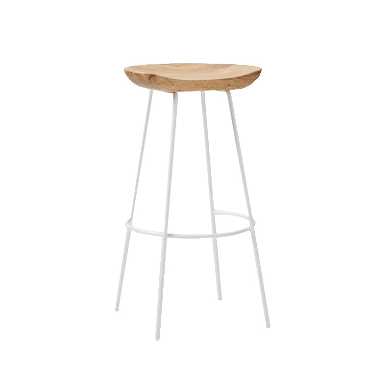 Tabouret de comptoir en bois massif contemporain tabouret de bar de salon
