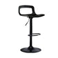 Contemporary Metal Bar Stool Backrest Adjustable Counter Stool Black Black 1 Piece Clearhalo 'Bar Furniture' 'Bar Stools' 'bar_stools' 'furn' 'furn_bar_stools' 'Furniture' 'Kitchen & Dining Furniture' 6276310