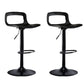 Contemporary Metal Bar Stool Backrest Adjustable Counter Stool Black Black 2 Piece Set Clearhalo 'Bar Furniture' 'Bar Stools' 'bar_stools' 'furn' 'furn_bar_stools' 'Furniture' 'Kitchen & Dining Furniture' 6276312