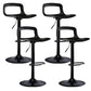 Contemporary Metal Bar Stool Backrest Adjustable Counter Stool Black Black 4 Piece Set Clearhalo 'Bar Furniture' 'Bar Stools' 'bar_stools' 'furn' 'furn_bar_stools' 'Furniture' 'Kitchen & Dining Furniture' 6276313