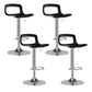 Contemporary Metal Bar Stool Backrest Adjustable Counter Stool Silver Black 4 Piece Set Clearhalo 'Bar Furniture' 'Bar Stools' 'bar_stools' 'furn' 'furn_bar_stools' 'Furniture' 'Kitchen & Dining Furniture' 6276322