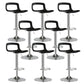 Contemporary Metal Bar Stool Backrest Adjustable Counter Stool Silver Black 8 Piece Set Clearhalo 'Bar Furniture' 'Bar Stools' 'bar_stools' 'furn' 'furn_bar_stools' 'Furniture' 'Kitchen & Dining Furniture' 6276324