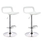 Contemporary Metal Bar Stool Backrest Adjustable Counter Stool Silver White 2 Piece Set Clearhalo 'Bar Furniture' 'Bar Stools' 'bar_stools' 'furn' 'furn_bar_stools' 'Furniture' 'Kitchen & Dining Furniture' 6276326