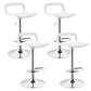 Contemporary Metal Bar Stool Backrest Adjustable Counter Stool Silver White 4 Piece Set Clearhalo 'Bar Furniture' 'Bar Stools' 'bar_stools' 'furn' 'furn_bar_stools' 'Furniture' 'Kitchen & Dining Furniture' 6276327