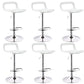 Contemporary Metal Bar Stool Backrest Adjustable Counter Stool Silver White 6 Piece Set Clearhalo 'Bar Furniture' 'Bar Stools' 'bar_stools' 'furn' 'furn_bar_stools' 'Furniture' 'Kitchen & Dining Furniture' 6276328