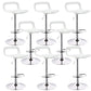 Contemporary Metal Bar Stool Backrest Adjustable Counter Stool Silver White 8 Piece Set Clearhalo 'Bar Furniture' 'Bar Stools' 'bar_stools' 'furn' 'furn_bar_stools' 'Furniture' 'Kitchen & Dining Furniture' 6276329