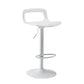 Contemporary Metal Bar Stool Backrest Adjustable Counter Stool White White 1 Piece Clearhalo 'Bar Furniture' 'Bar Stools' 'bar_stools' 'furn' 'furn_bar_stools' 'Furniture' 'Kitchen & Dining Furniture' 6276330