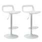 Contemporary Metal Bar Stool Backrest Adjustable Counter Stool White White 2 Piece Set Clearhalo 'Bar Furniture' 'Bar Stools' 'bar_stools' 'furn' 'furn_bar_stools' 'Furniture' 'Kitchen & Dining Furniture' 6276331