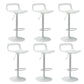 Contemporary Metal Bar Stool Backrest Adjustable Counter Stool White White 6 Piece Set Clearhalo 'Bar Furniture' 'Bar Stools' 'bar_stools' 'furn' 'furn_bar_stools' 'Furniture' 'Kitchen & Dining Furniture' 6276333