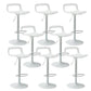 Contemporary Metal Bar Stool Backrest Adjustable Counter Stool White White 8 Piece Set Clearhalo 'Bar Furniture' 'Bar Stools' 'bar_stools' 'furn' 'furn_bar_stools' 'Furniture' 'Kitchen & Dining Furniture' 6276334