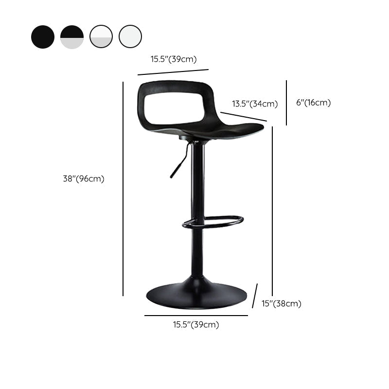 Contemporary Metal Bar Stool Backrest Adjustable Counter Stool Clearhalo 'Bar Furniture' 'Bar Stools' 'bar_stools' 'furn' 'furn_bar_stools' 'Furniture' 'Kitchen & Dining Furniture' 6276335