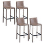 Contemporary Metal Bar Stool Backrest Counter Stool for Living Room