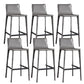 Contemporary Metal Bar Stool Backrest Counter Stool for Living Room