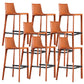 Contemporary Metal Bar Stool Backrest Counter Stool for Living Room