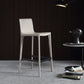 Contemporary Metal Base Bar Stool Armless Low Back Counter Stool Khaki 1 Piece Clearhalo 'Bar Furniture' 'Bar Stools' 'bar_stools' 'furn' 'furn_bar_stools' 'Furniture' 'Kitchen & Dining Furniture' 6276368