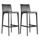Contemporary Metal Base Bar Stool Armless Low Back Counter Stool Dark Gray 2 Piece Set Clearhalo 'Bar Furniture' 'Bar Stools' 'bar_stools' 'furn' 'furn_bar_stools' 'Furniture' 'Kitchen & Dining Furniture' 6276369