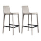 Contemporary Metal Base Bar Stool Armless Low Back Counter Stool Khaki 2 Piece Set Clearhalo 'Bar Furniture' 'Bar Stools' 'bar_stools' 'furn' 'furn_bar_stools' 'Furniture' 'Kitchen & Dining Furniture' 6276370